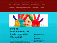 Tablet Screenshot of kita-villa-afrika.de